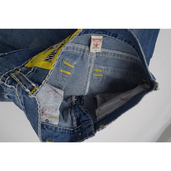 HOT USA Men TRUE RELIGION 859 RICKY SUPER T -YW STRAIGHT Jeans 36/32 - Picture 10 of 10